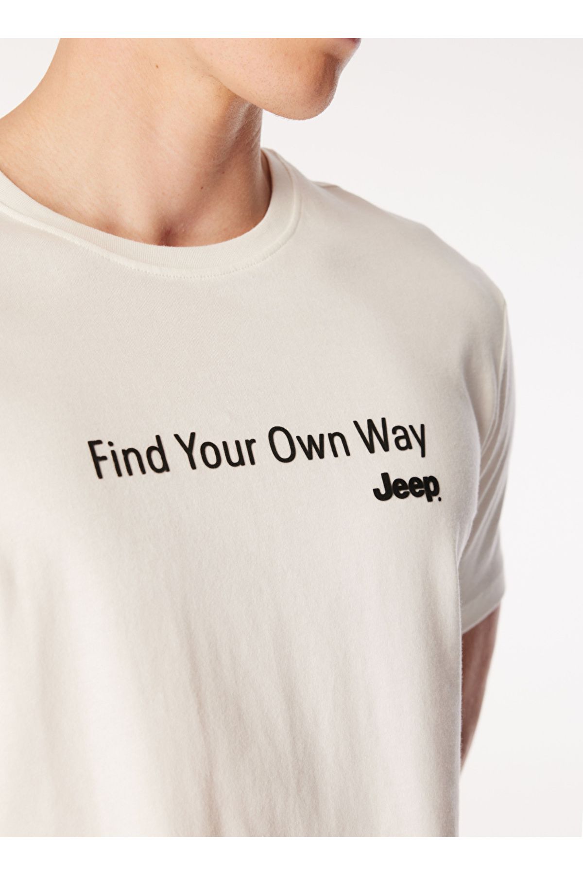 تی شرت قهوه‌ای مردانه دوچرخه ECRU YAKA تناسب چاپی تیشرت طرح دار J4WM اندازه: 2XL Jeep