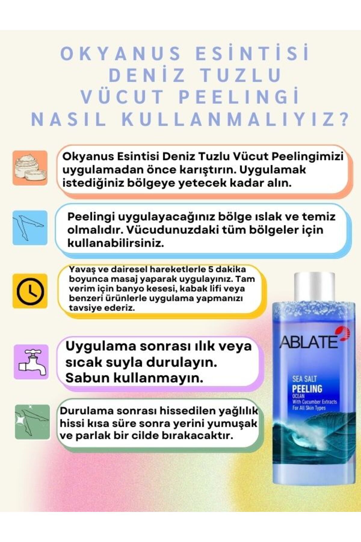 Okyanus Esintisi Aromalı Besleyici,batık Giderici Vücut Peeling 200 Ml. — P2 — تصویر 5 از 9