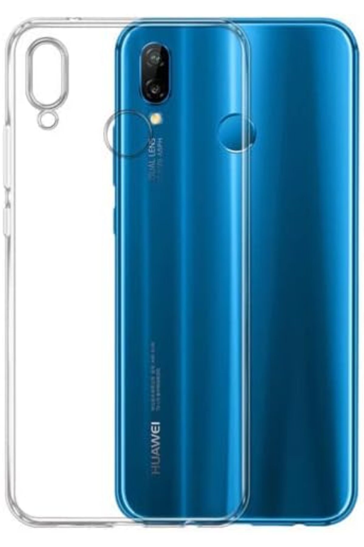 STOREMAX efshopx Huawei P20 Lite Kılıf İnce Şeffaf Silikon Kılıf New Desing 1002192