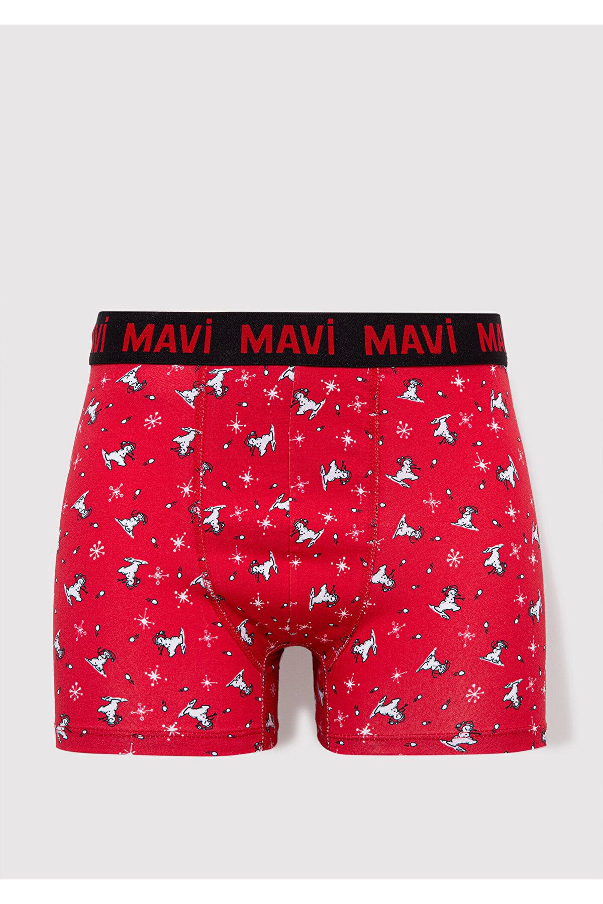 Mavi-Christmas Themed Printed Red Boxers 0911776 -70477 1