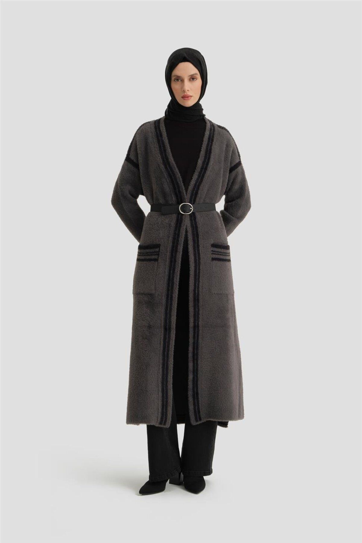 Armine-كارديجان قطيفة أنثراسايت - موديل 24kd2801 2