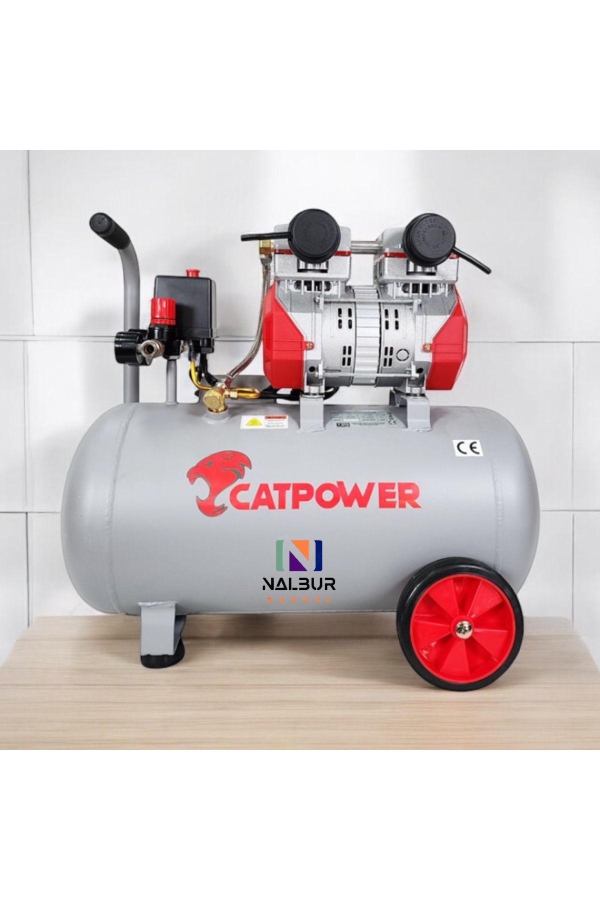 Cat Power SESSİZ VE YAĞSIZ KOMPRASÖR 2HP 50LT CAT1154