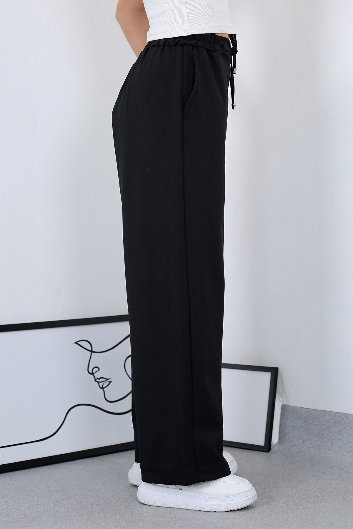 UPARS  pallazzo pantolon geniş paça - Görsel 5