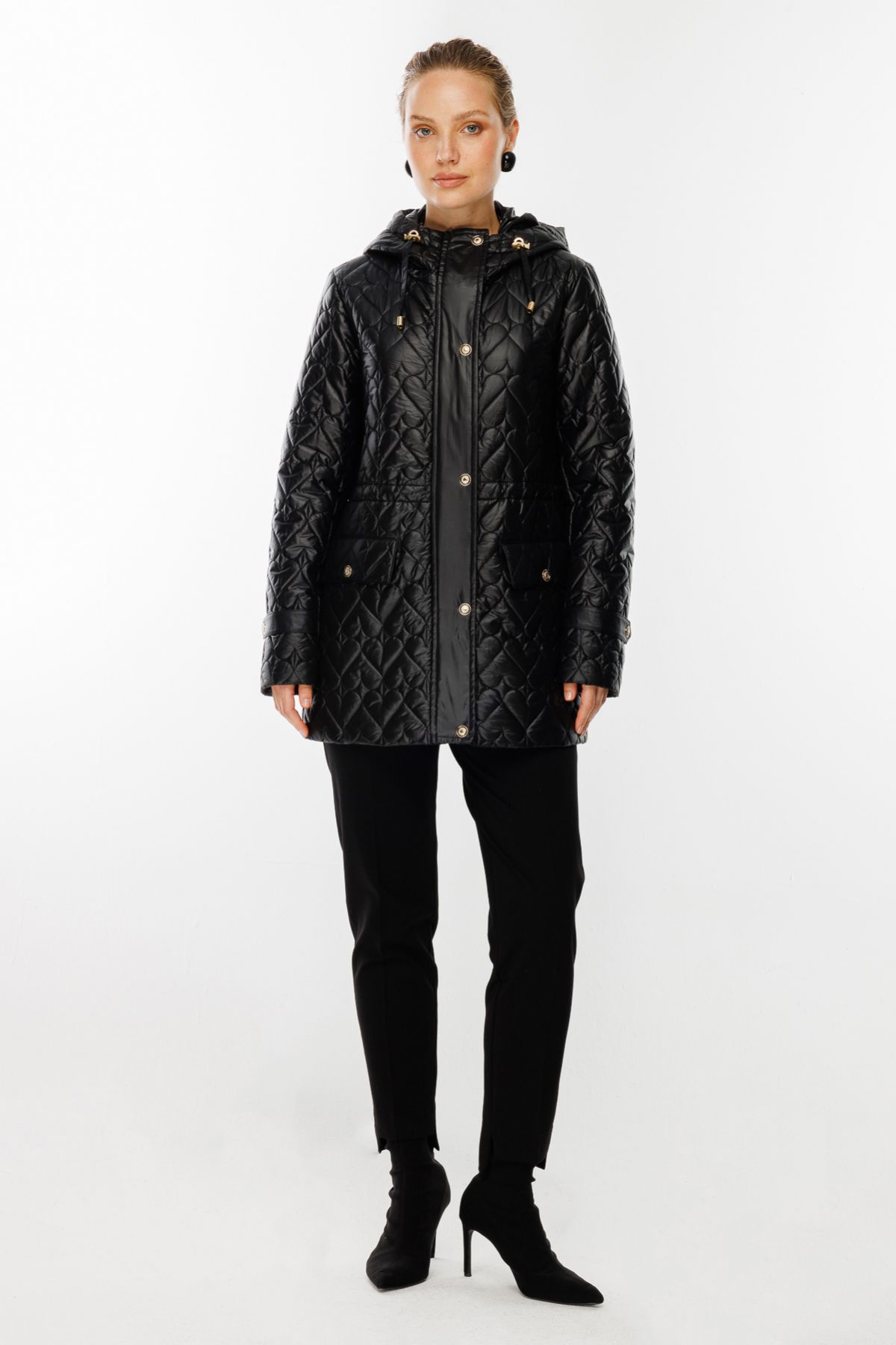 Ekol-Hooded Quilted Coat 3