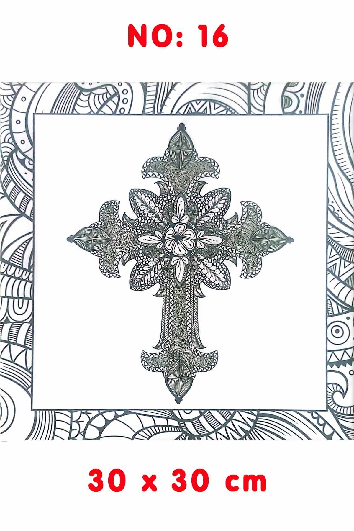 Ardışık Yayıncılık Kanvas Tuval Mandala Boyama No:16 30x30 cm