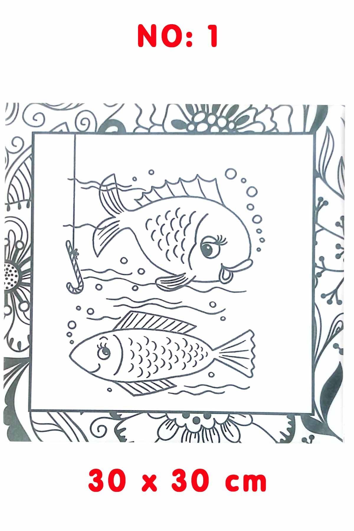 Ardışık Yayıncılık Kanvas Tuval Mandala Boyama No:1 30x30 cm