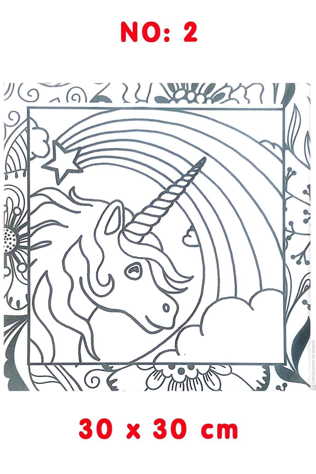 Ardışık Yayıncılık Kanvas Tuval Mandala Boyama No:2 30x30 cm