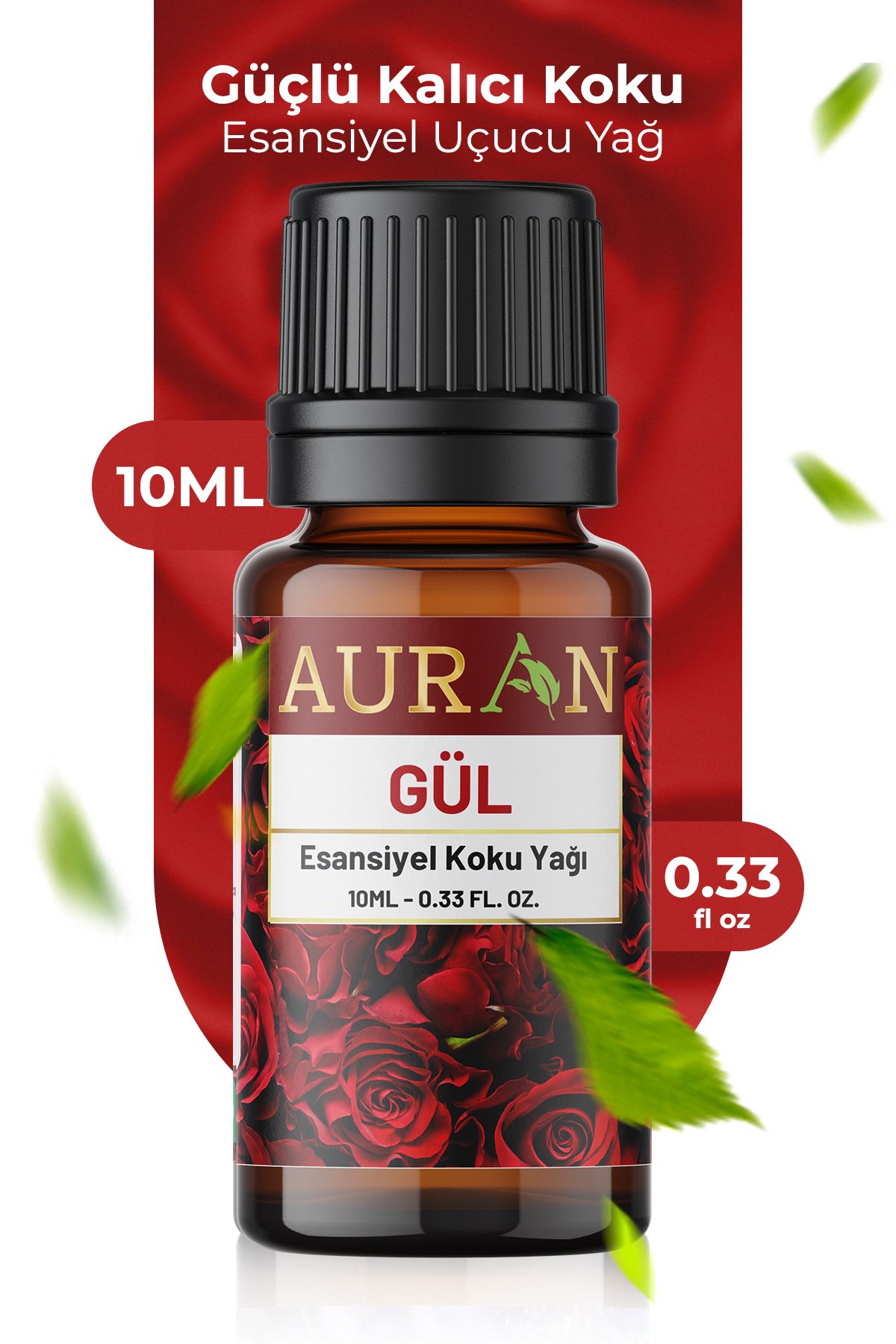 AURAN Gül Esansiyel Uçucu Koku Yağı Difüzör Esansı Buhurdanlık Yağı Aromaterapi Yağı 10ml