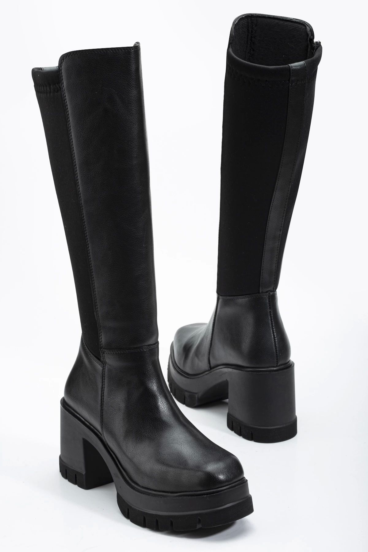 MFT AYAKKABI Cizme Elastice Negre Cu Toc Gros De Damă Femeie - 39