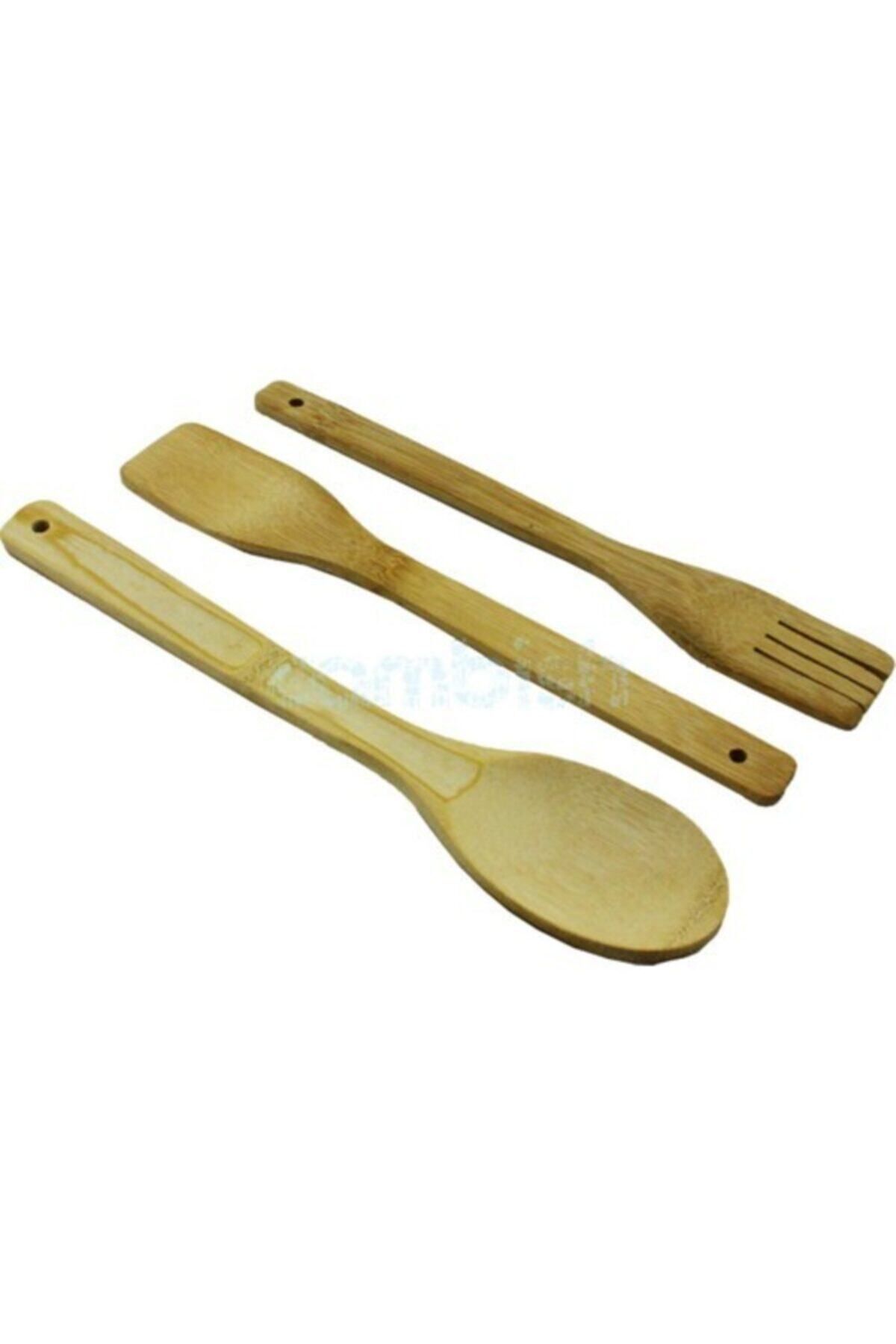 REAL-Set of 3 Bamboo Serving Spoons 2