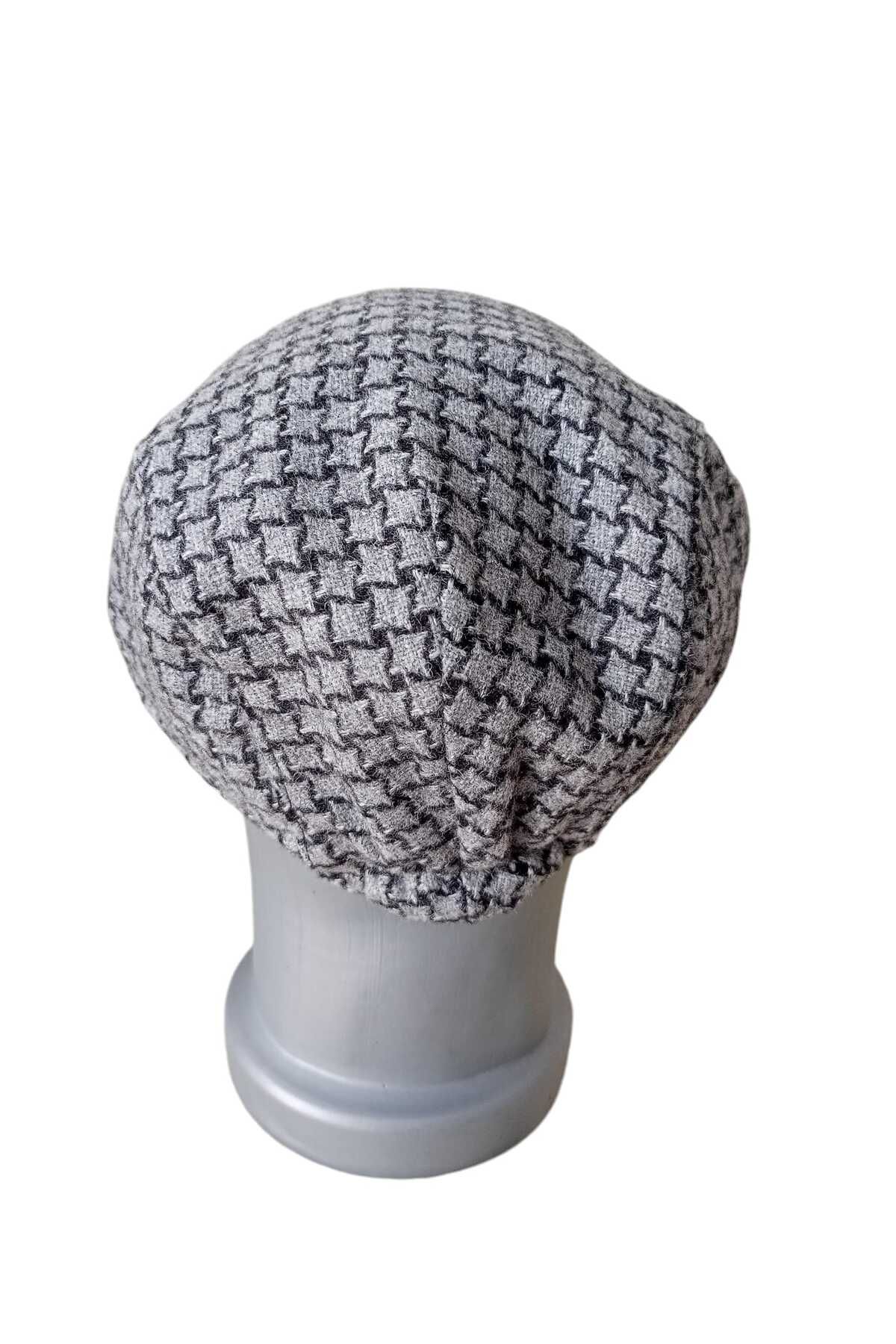 balkonda-British Style Gray Wool Stamp Cap - Lined and Elastic, Standard Size Unisex K29-1 5