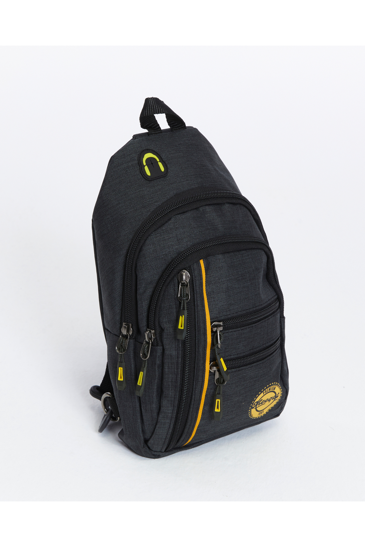 meeqat  Unisex Siyah Su Geçirmez Usb Ve Kulaklık Girişli Bel Ve Omuz Çanta Freebag - Görsel 4