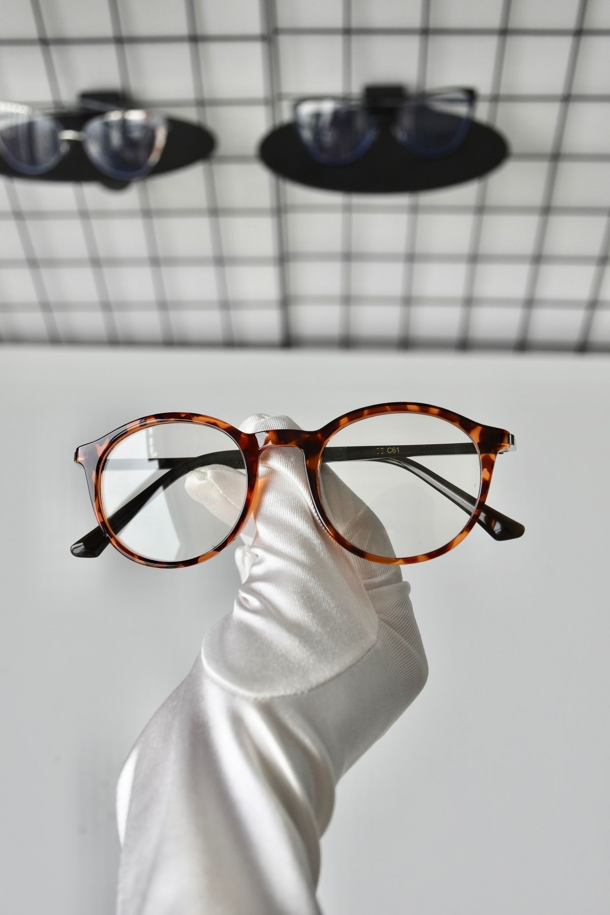 LOOKUP NEW-Rex Leopard Black Clear Round Oval Tr90 Women Men Unisex Blue Screen Goggle Eyewear 7