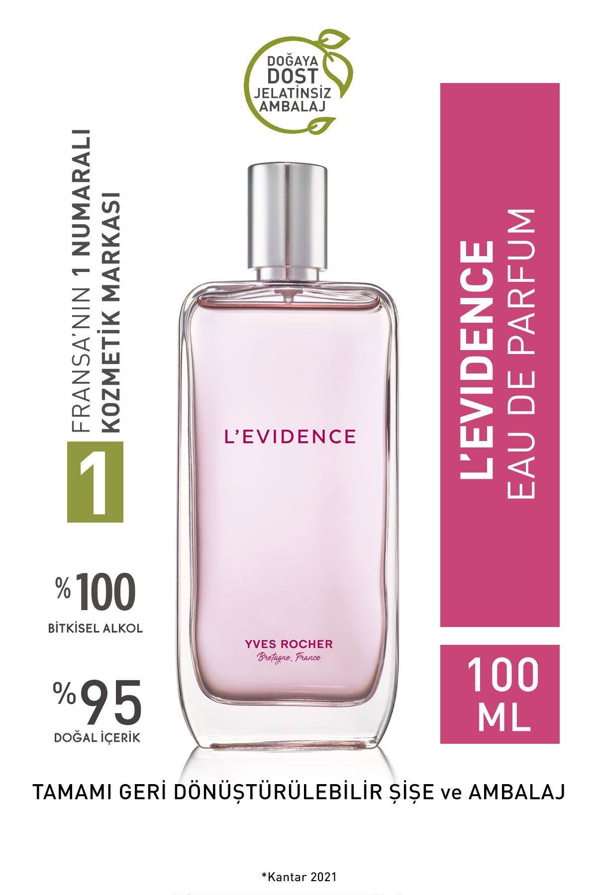 Yves Rocher Güçlü Ve Işıltılı Bir KokuL'Evidence EDP 100 ml S.GÜZELL