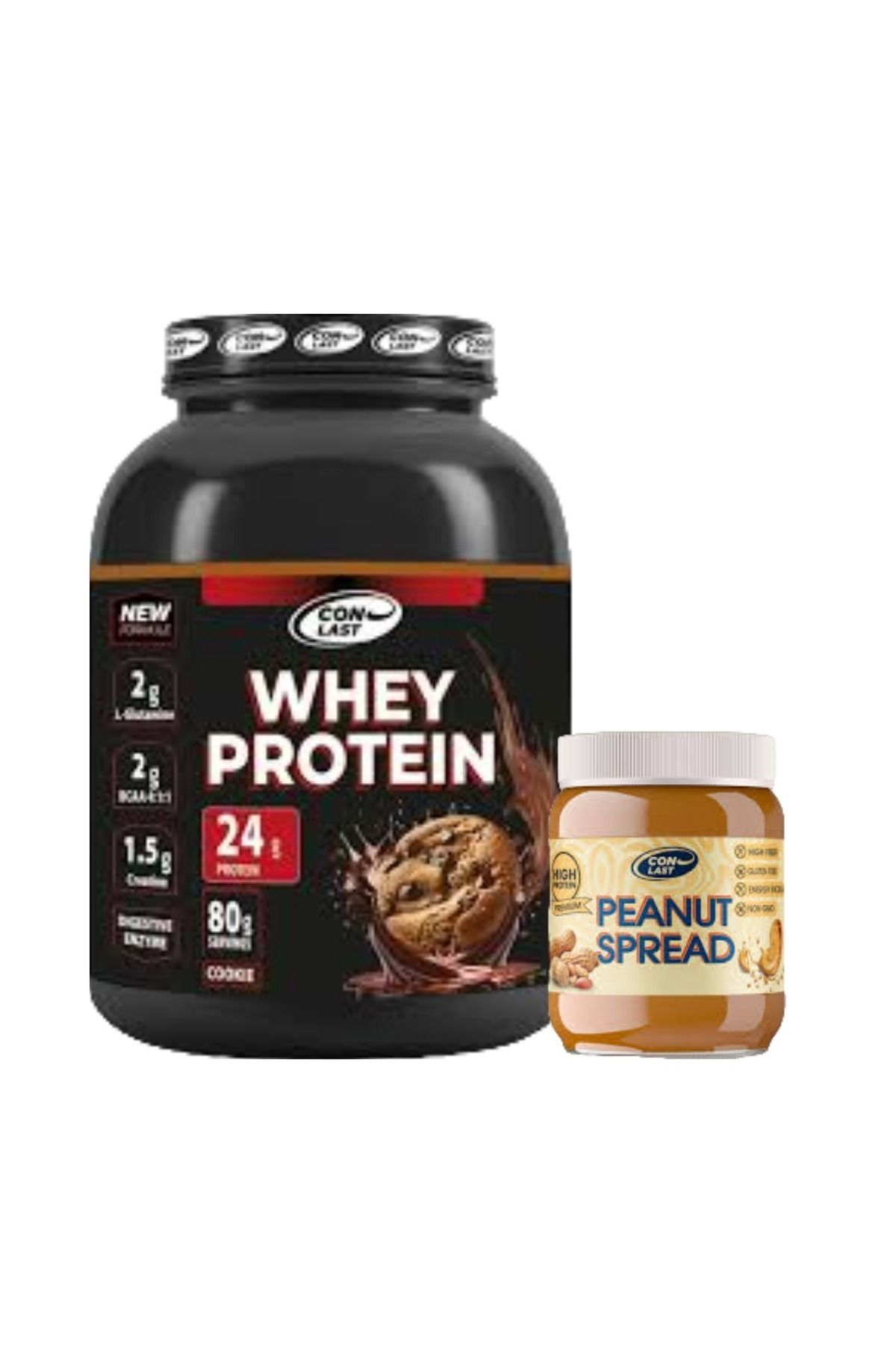 Conlast Whey Protein Kurabiyeli 2000g Fıstık Ezmesi Browni