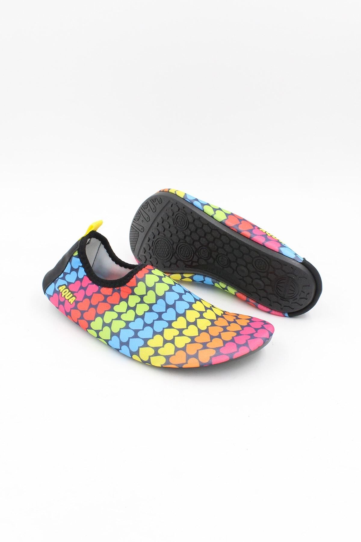 Chantaky-094 751 Colorful Heart Patterned Women's Sea Shoes 3