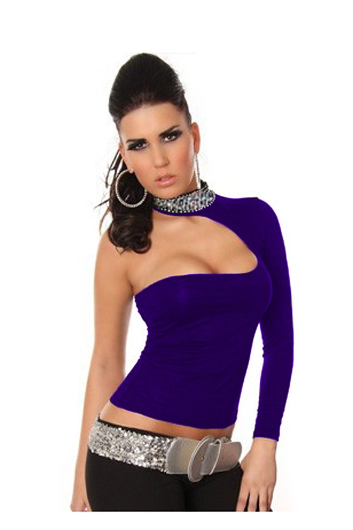 dalinda B101432 Pul Payet Aksesuarlı Bluz