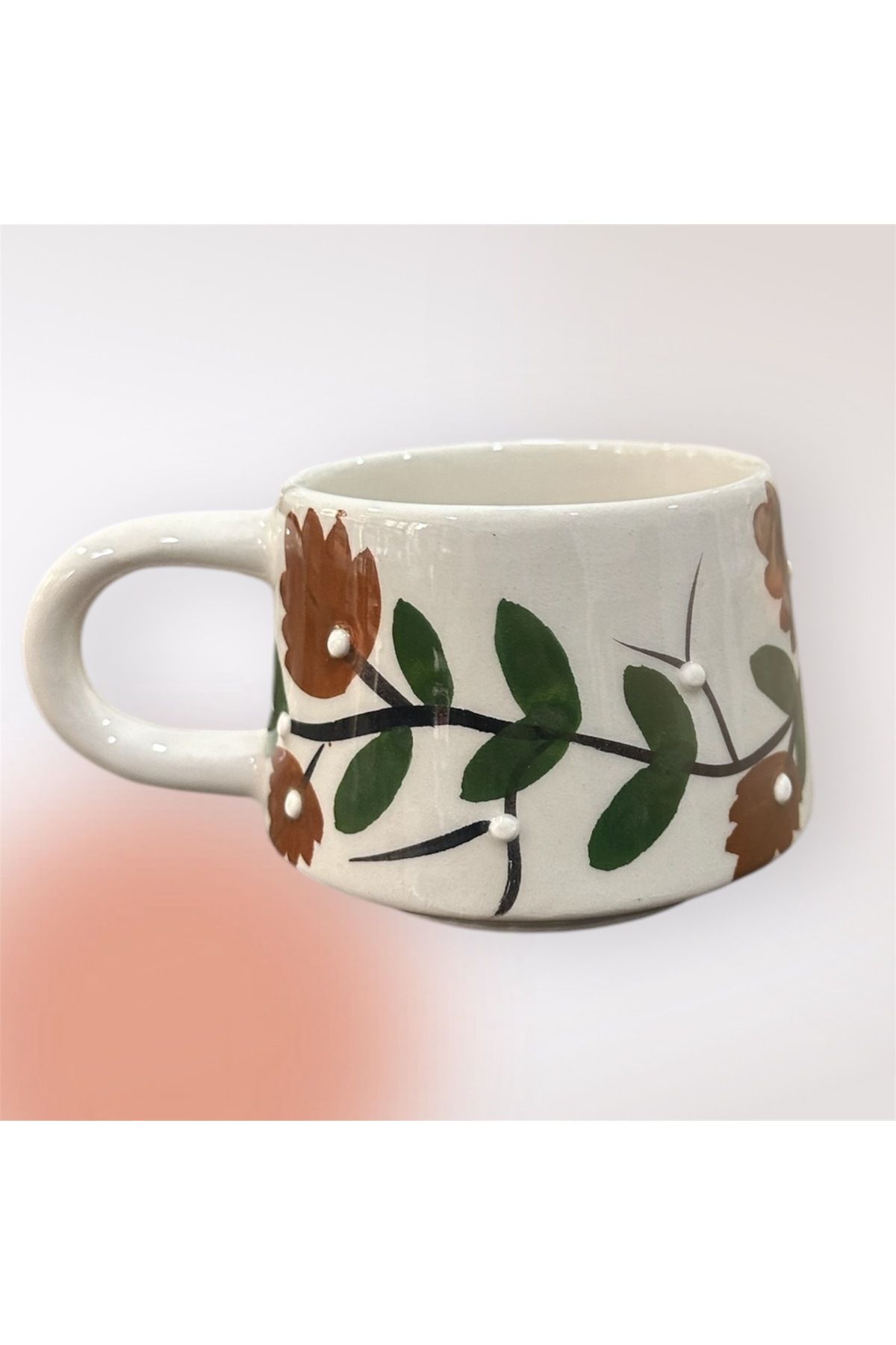 dg concept-Coffee Color Ceramic Mug - Handmade Mug 2