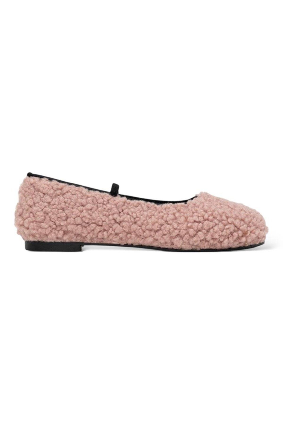 Liger-Plush Rubber Detail Flat Bottom Women's Babet Pudra 4