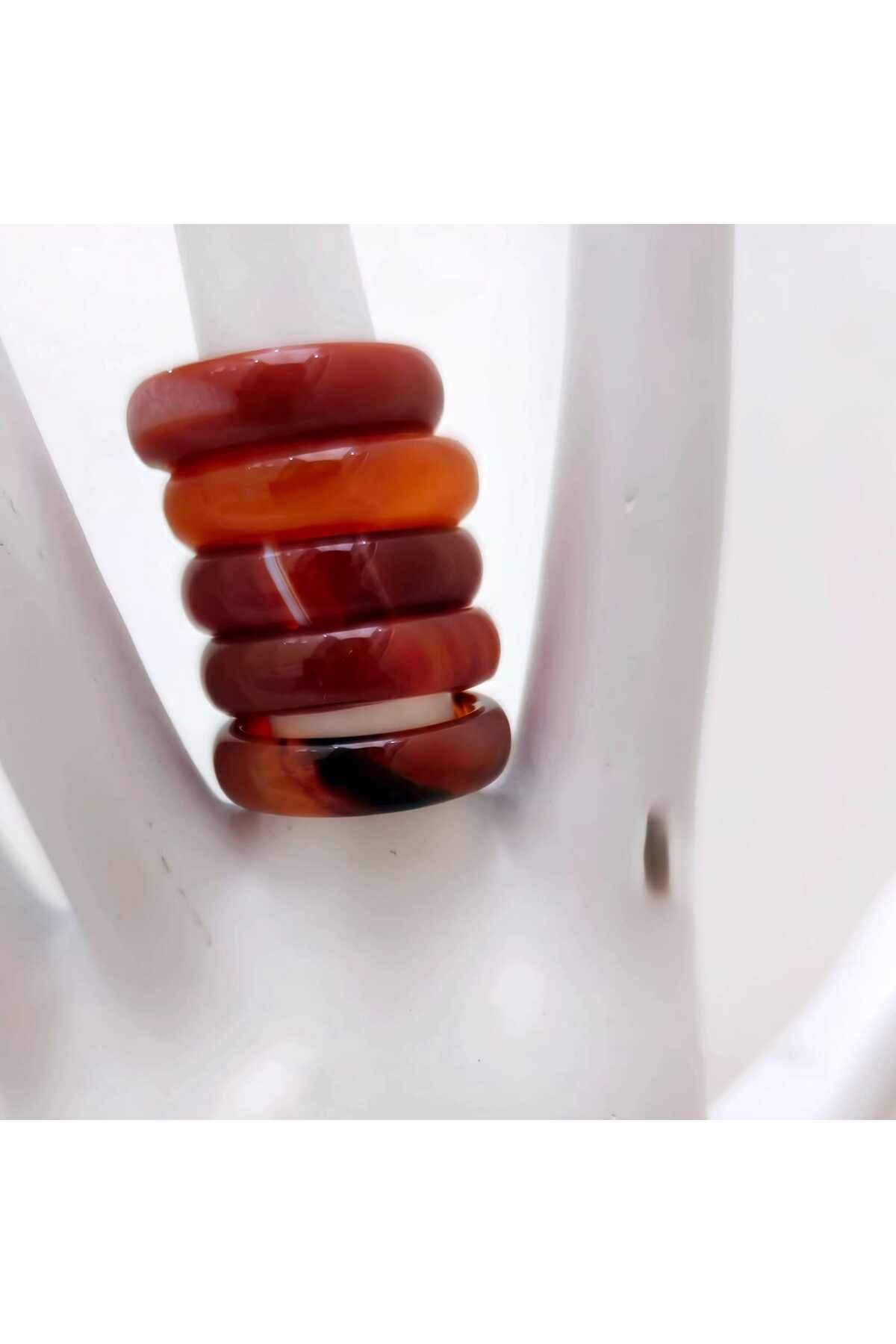 ATASAGUN DOĞAL TAŞ-Agate Stone Ring Ring 2