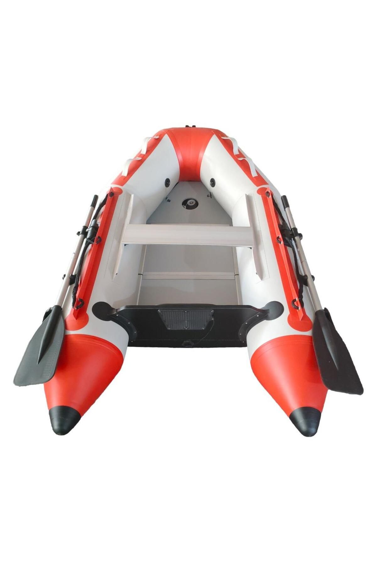 Remixon 230cm 0.90mm Ahşap Taban Şişme Bot Red Grey