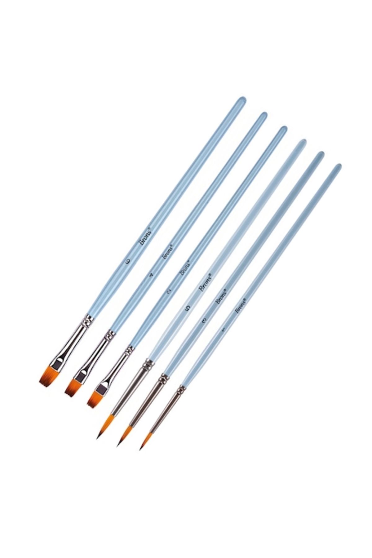 Brons-Brush Blister Set 4 - 123 Series No:1-3-5 Short Handle-200F Series No: 4-6-8 Short Handle 1