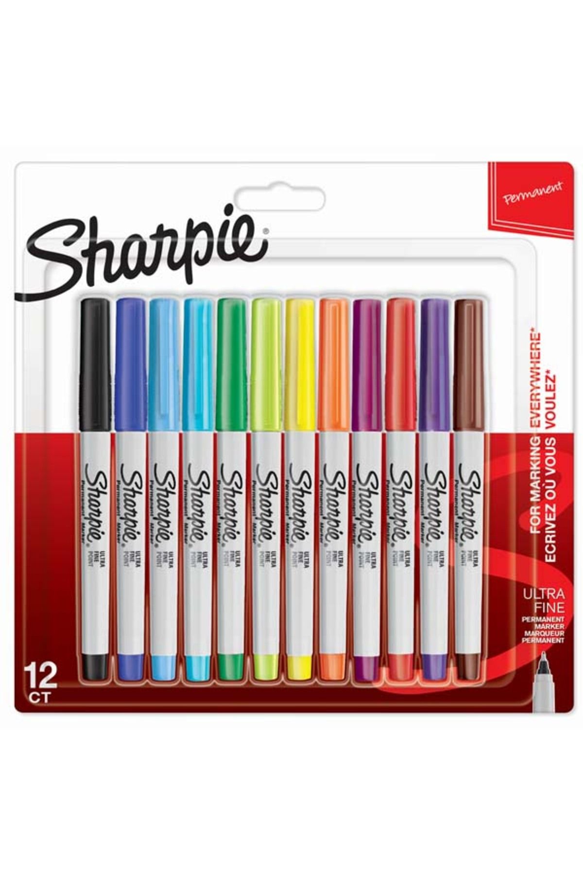 Sharpie Markör Permanent Ultra Fine Karışık Renk 12 Li Sh-2065408