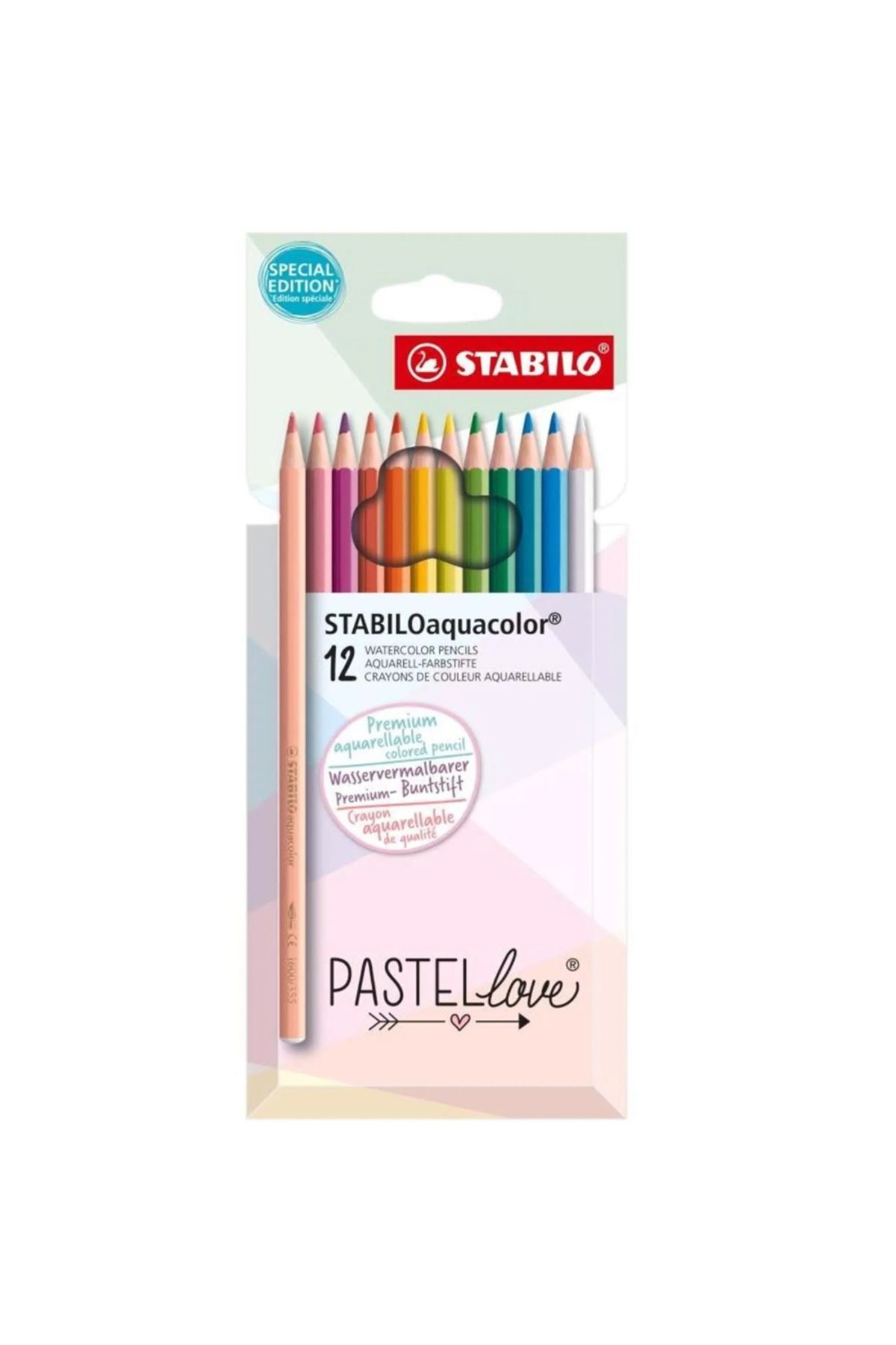 Stabilo-Aquacolor Pastellove 12 Pack 1612/7 1