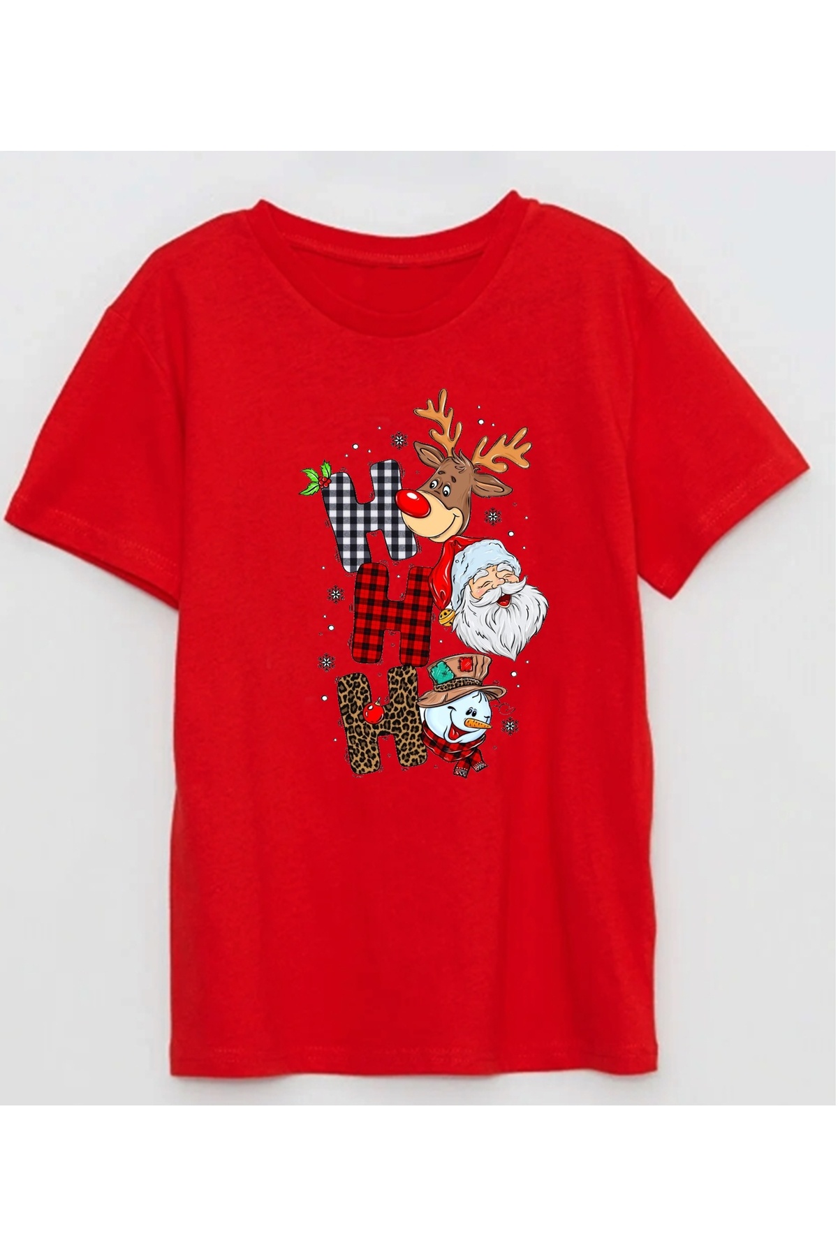 Efendioğlu Design-Hohoho Printed New Year Adult Cotton T-Shirt 1