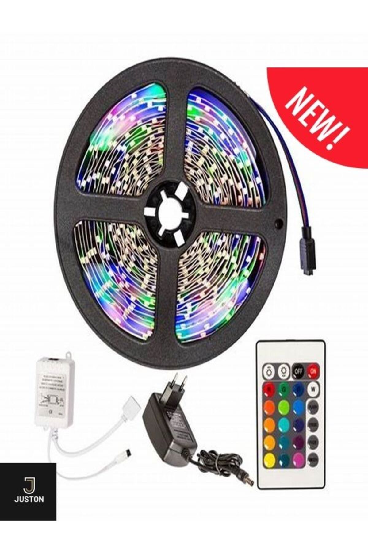 Juston-شريط LED بطول 5 أمتار - محول إضاءة خفيف متحرك وجهاز تحكم عن بعد 2