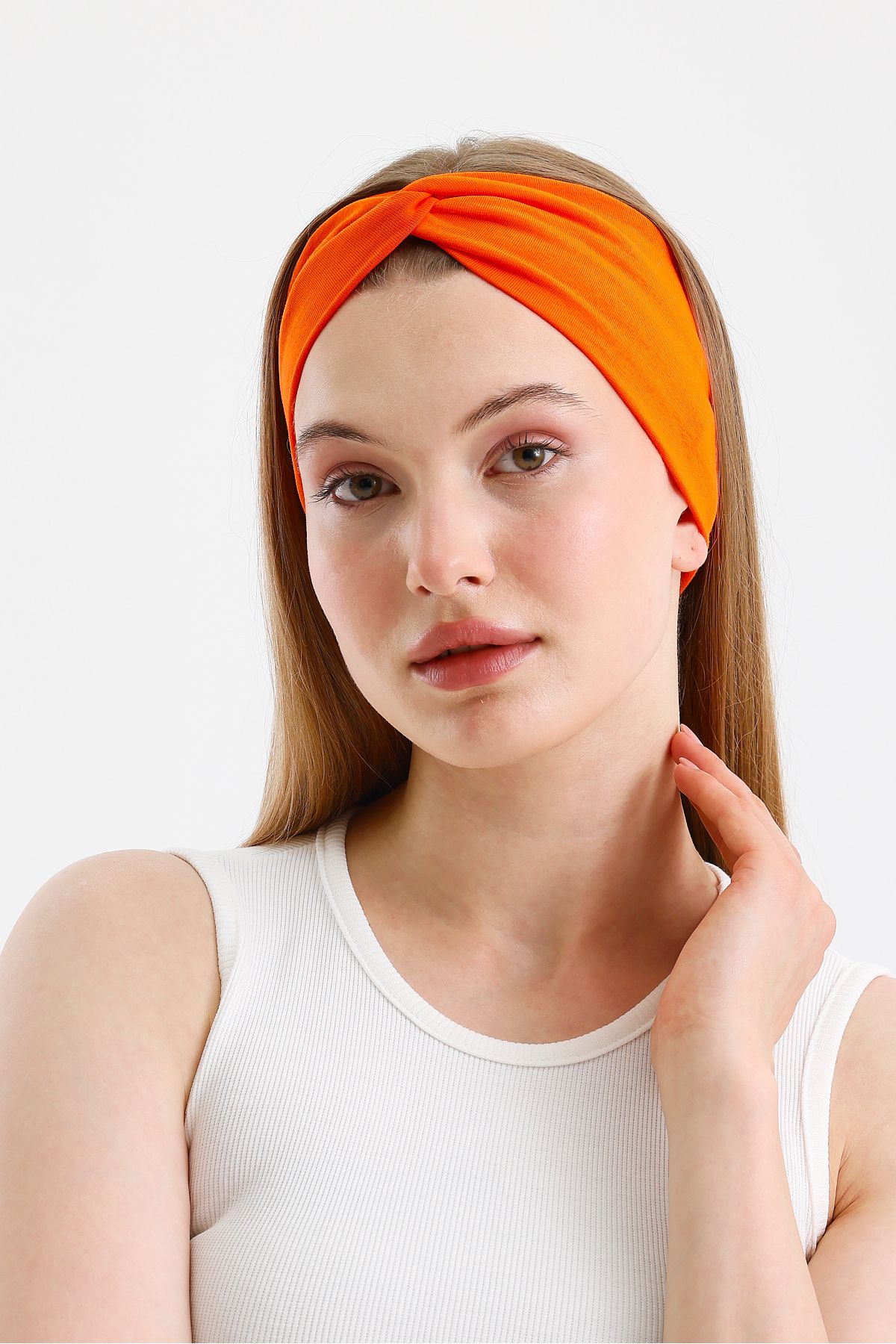 Butikgiz-Women's Cross-Tied Cotton Combed Cotton, Anti-Slip, Soft, Flexible, Hair Band Bandana 1