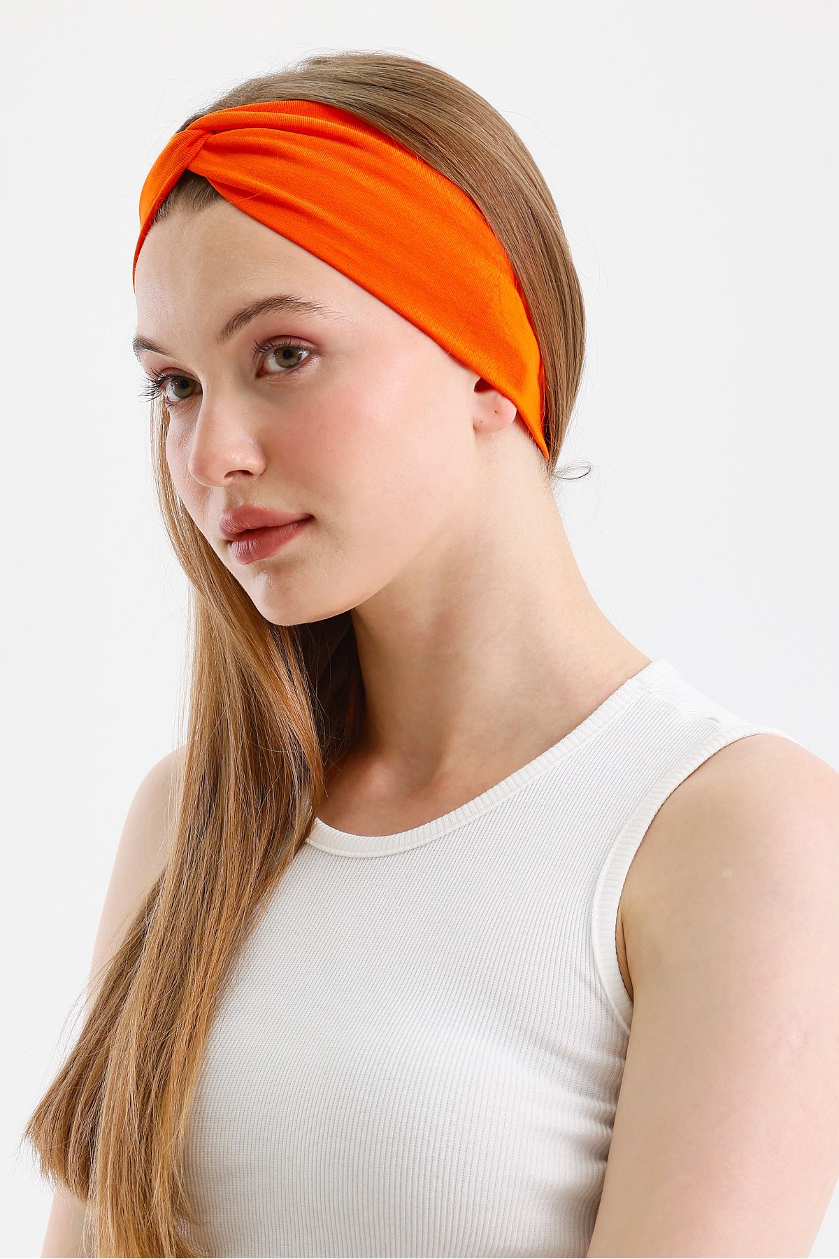 Butikgiz-Women's Cross-Tied Cotton Combed Cotton, Anti-Slip, Soft, Flexible, Hair Band Bandana 2