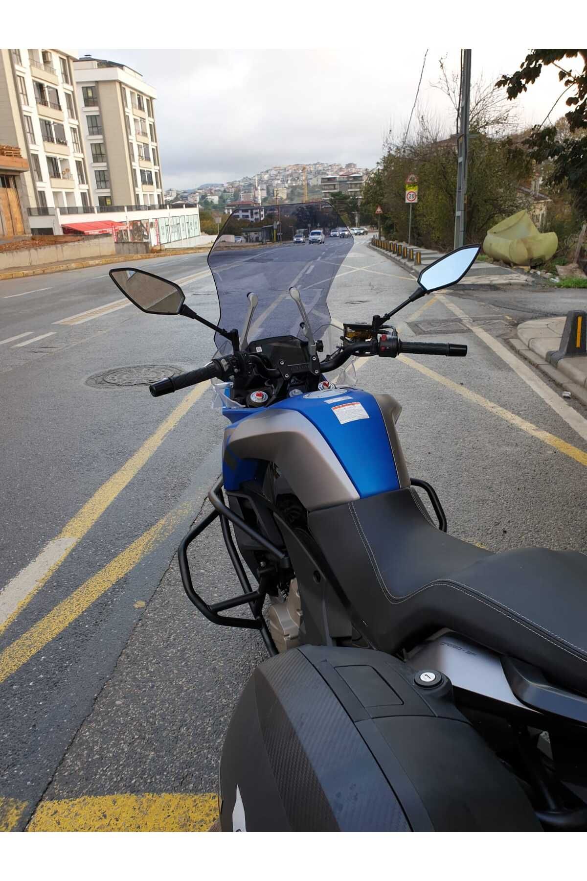CF MOTO 650 MT Siperlik Ön Cam 2025 Model 56cm Füme Renk 4mm UZUN CAM