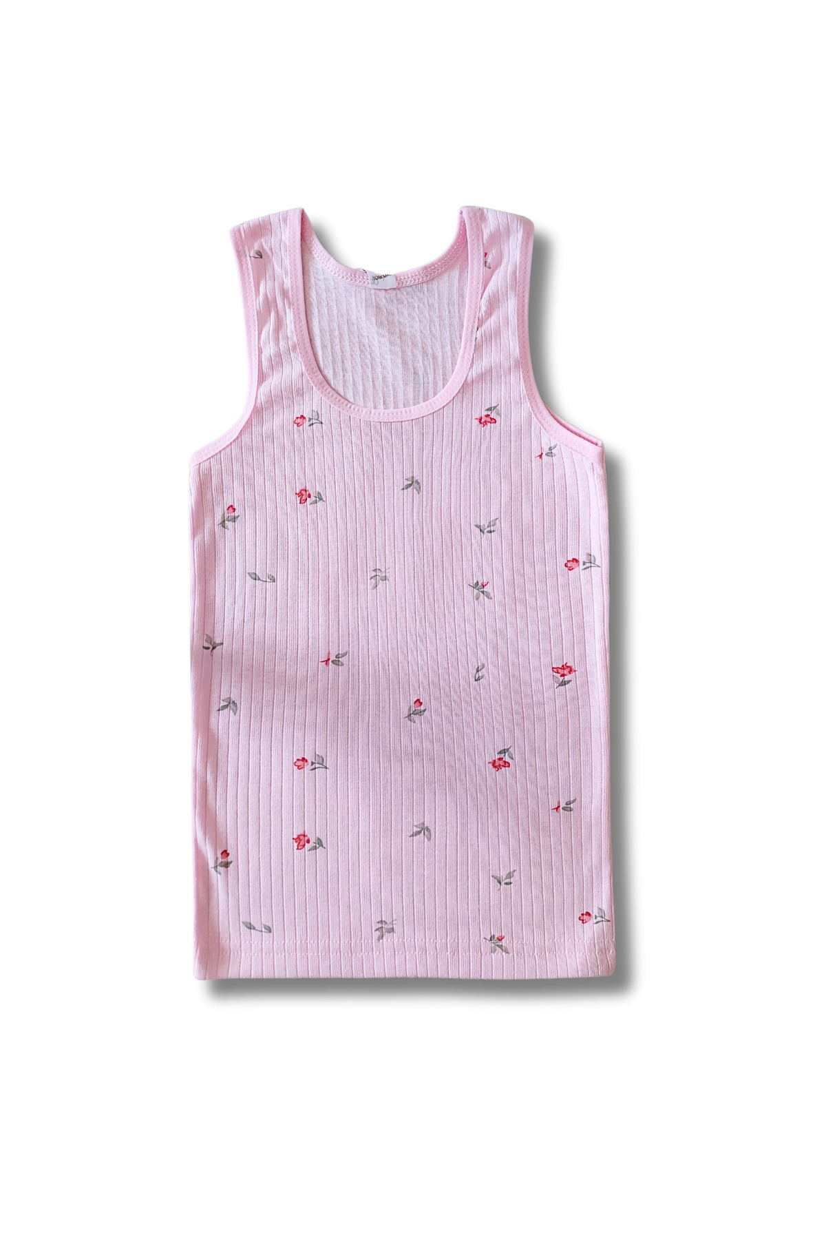 GizaKids %100 Pamuklu Kız Çocuk Fitilli Kaşkorse Atlet Fanila Slip Külot İç Çamaşır 6lı Set fotoğrafı 2 (önizleme)