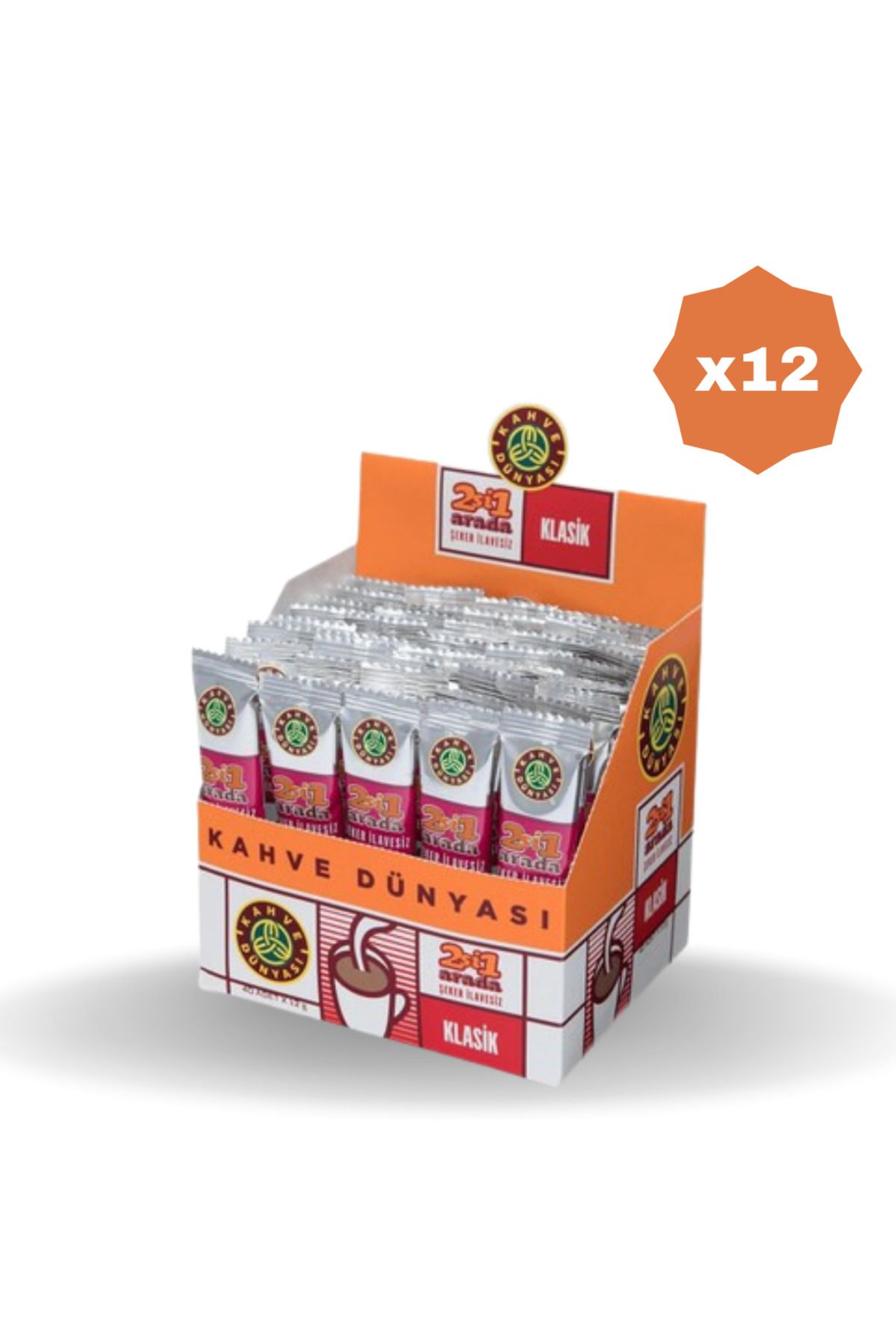 Kahve Dünyası KAHVE DÜNYASI 2N1 KAHVE 12 GR 40'LI - (12 PAKET)