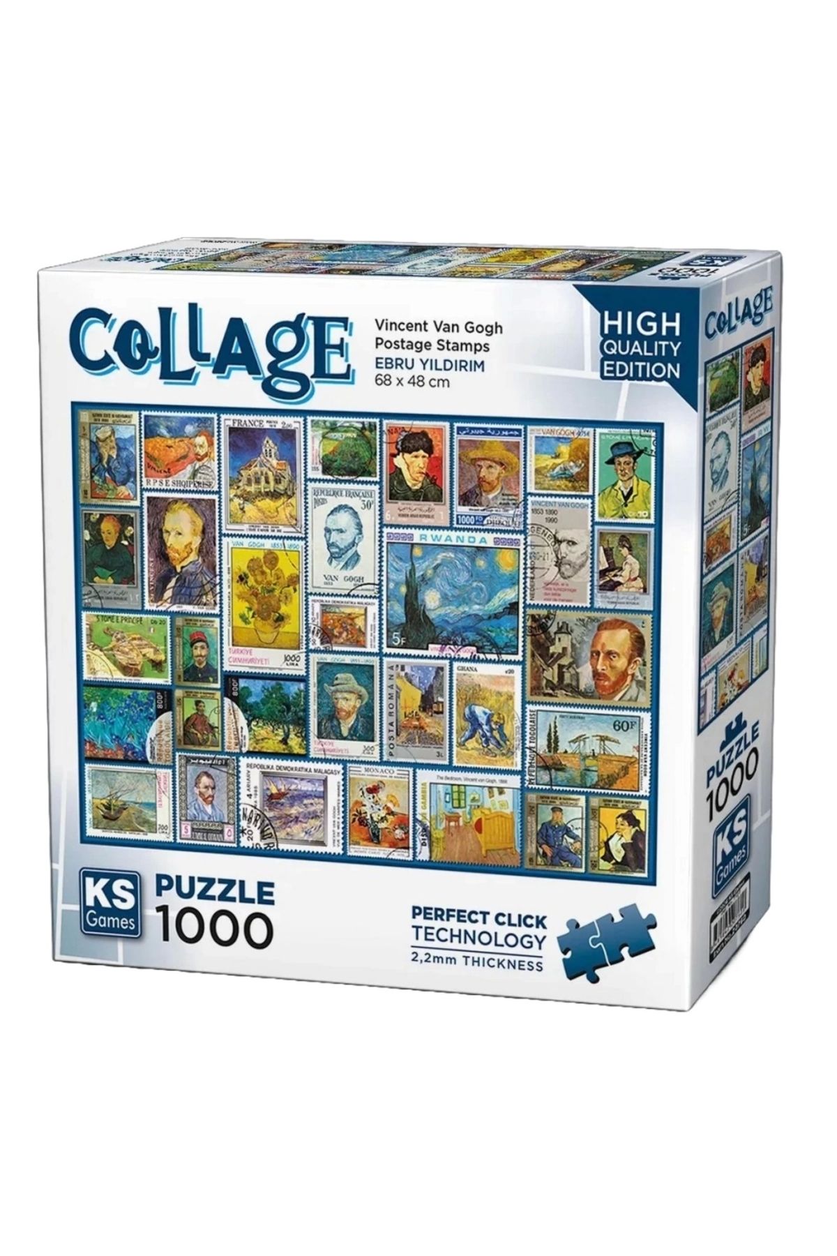 SYNOPE Çocuk KS Games Postage Stamps - Gogh Puzzle 1000 Parça 20760