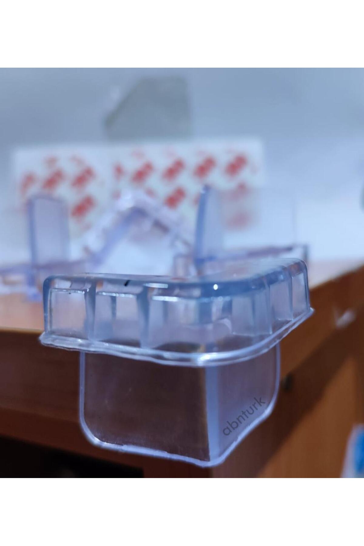 abnturk 4 Adet Uzun Etekli Odacıklı Slikon Köşe Koruyucu Çocuk Güvenliği 3M Yapıştırıcılı Özel Geniş Kenarlı fotoğrafı 3 (önizleme)