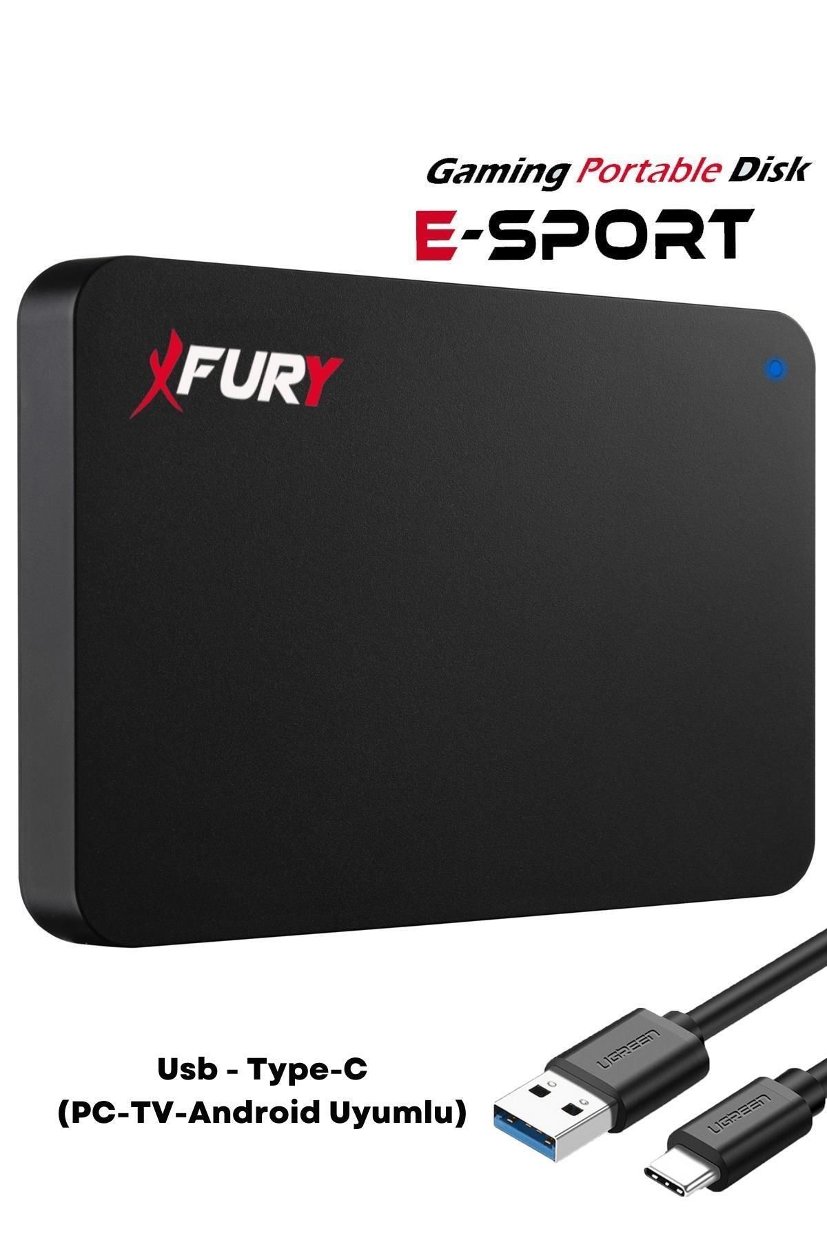 FURY E-sport 250Gb Harici Disk - Taşınabilir Disk-Taşınabilir Harddisk-Type-c(PC-TV-ANDROİD UYUMLU)