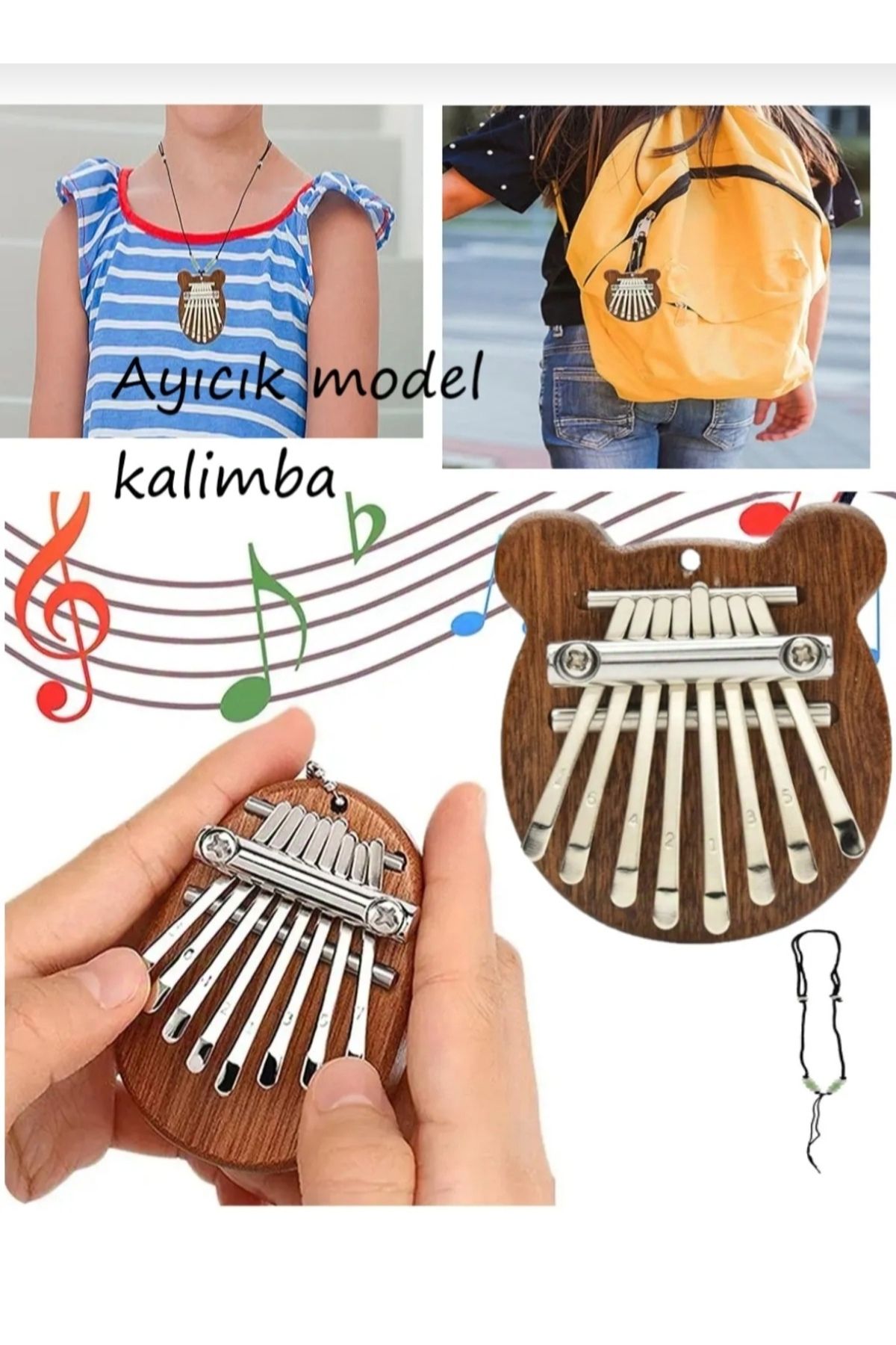 SYHN 8 tuşlu kalimba ayıcık kalimba