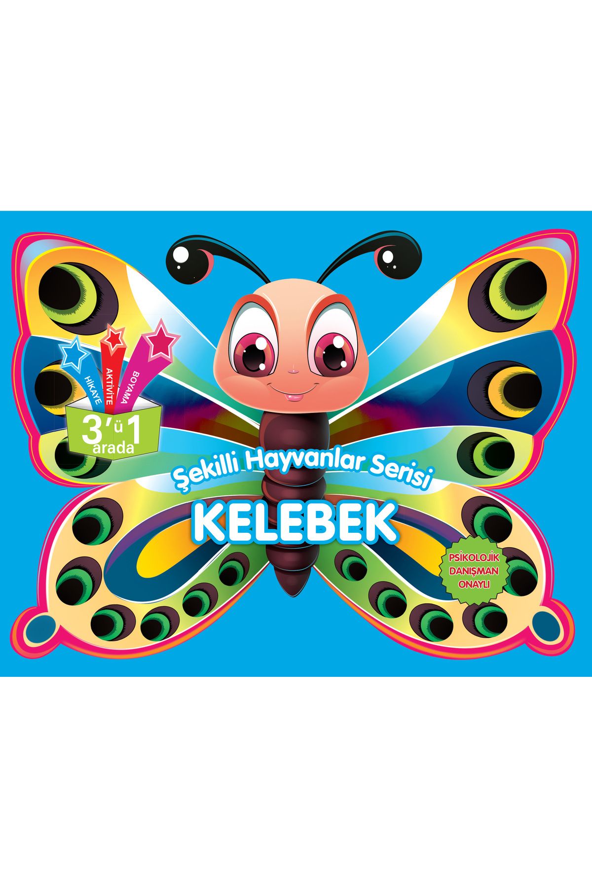 Karma Kitaplar Şekilli Hayvanlar Serisi - Kelebek