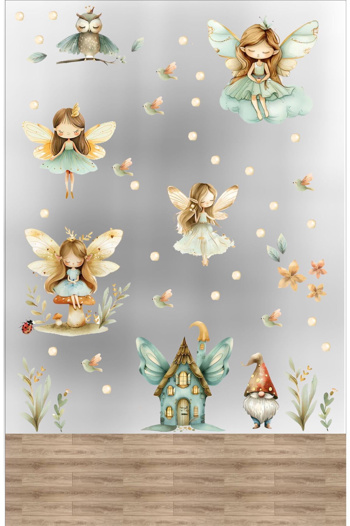 FOREST FAIRIES WALL TIMER SET 100X30
