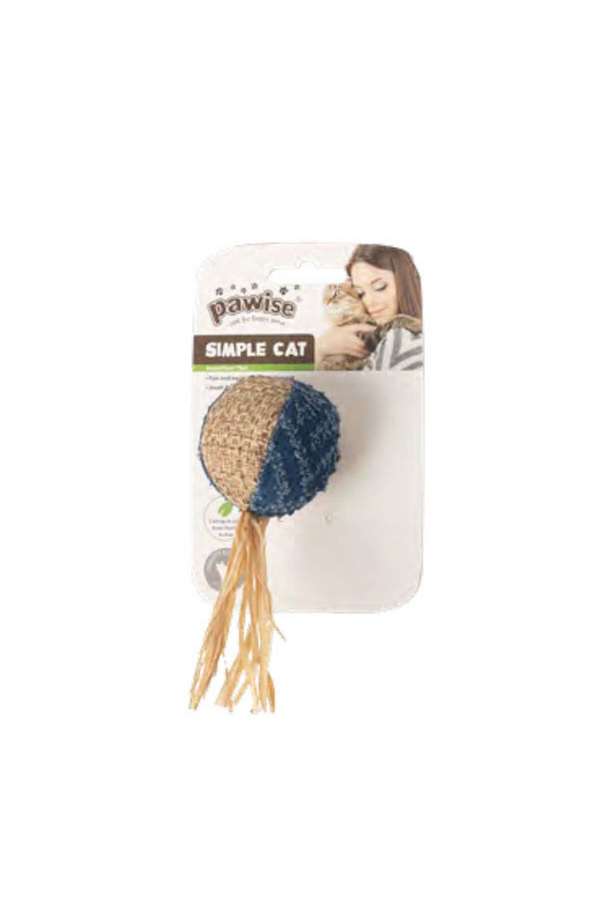 Pawise Simple Cat Hasır Kedi Oyuncağı Top YKTSN