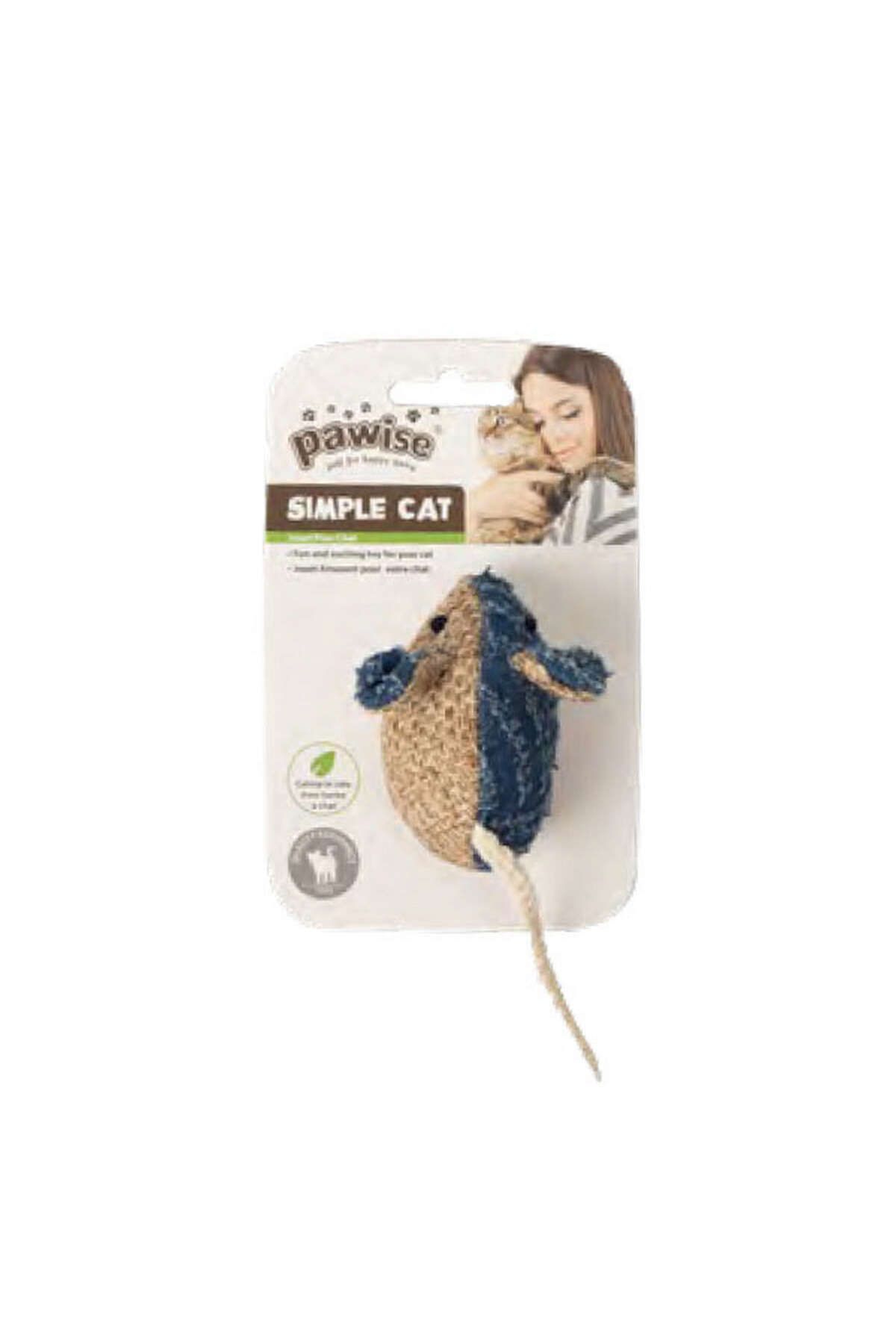 Pawise Simple Cat Hasır Kedi Oyuncağı Fare SPTGL