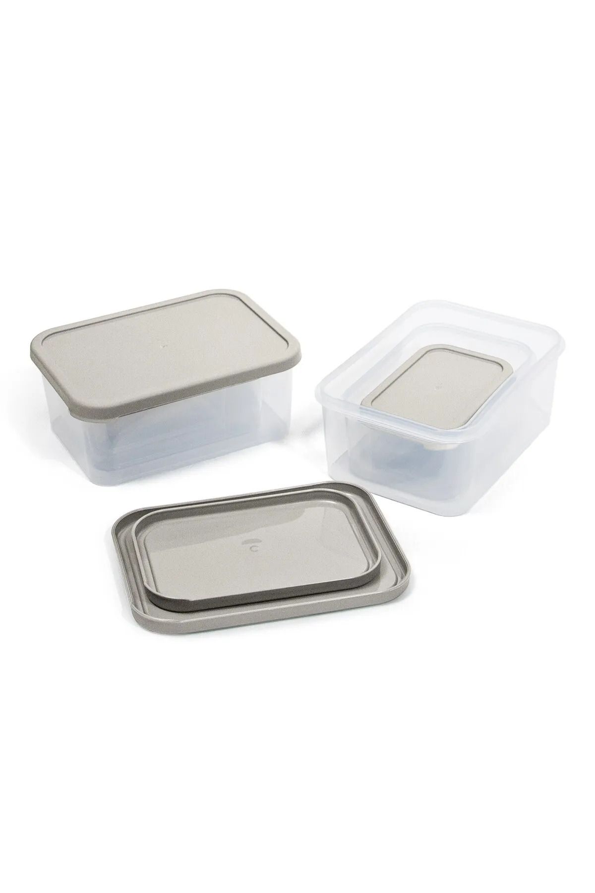 SAVLAR-Set of 3 Breakfast - Microwave and Freezer Compatible Storage Containers 1X375Ml 1X900Ml 1X1700Ml 4