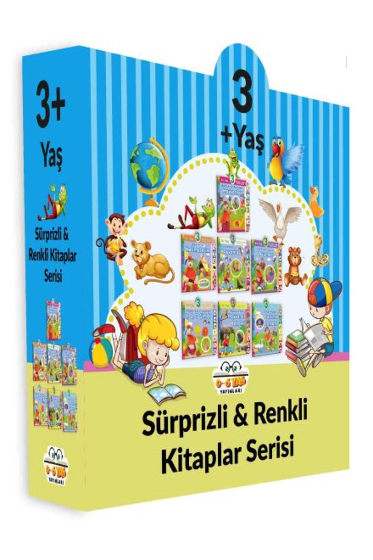 0-6 Yaş Yayınları Sürprizli Renkli Kitaplar - 7 Kitap Set (3+Yaş)