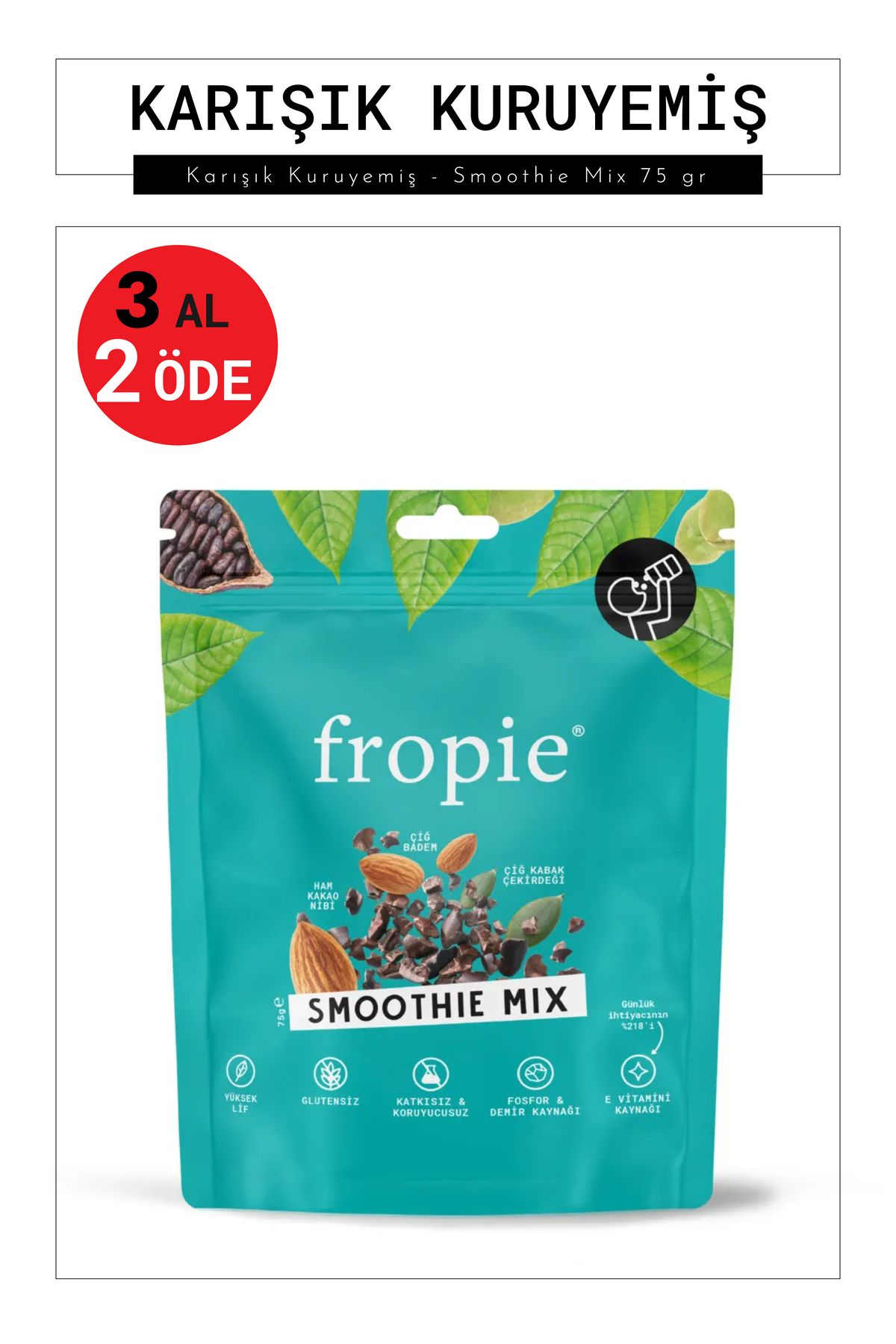 FROPİE Karışık Kuruyemiş - Smoothie Mix 75 gr