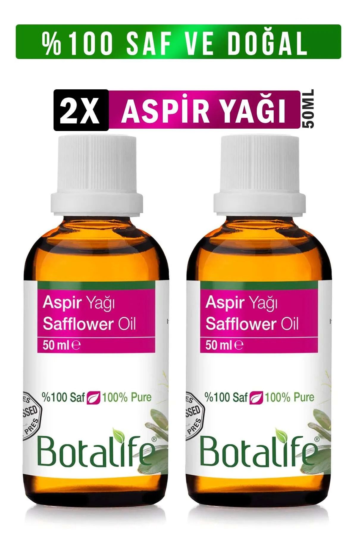 Botalife 2 Adet Aspir Yağı 50ml %100 Saf ve Doğal