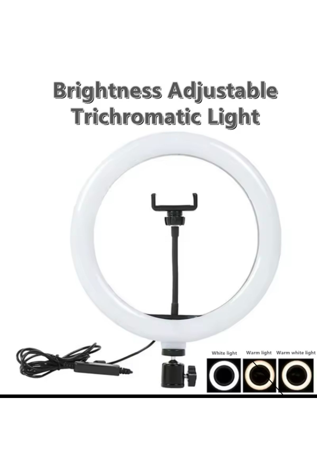 Tripodlu Selfie Işığı Ring Light 10 Inç Led Işıklı Halka Bluetooth Kumandalı Youtuber Tiktok3388