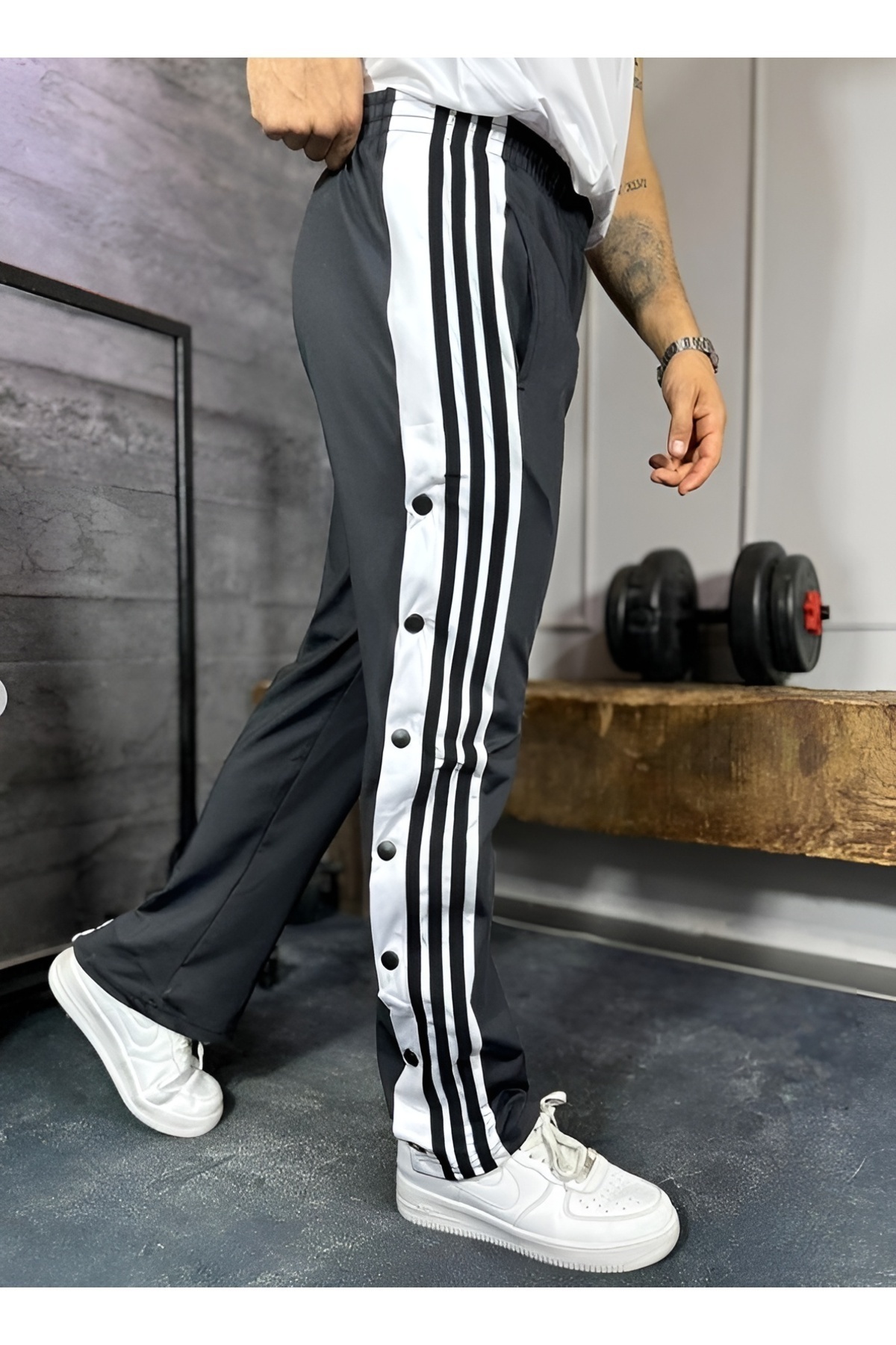 Rang store  Erkek Dalgıç Kumaş Çıtçıtlı Mevsimlik Eşofman Altı SALASH Premium Kalite - Görsel 4