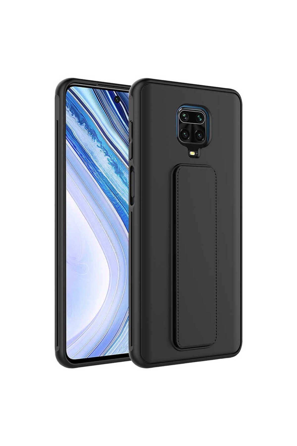 gaappy Pstand Serisi Xiaomi Redmi Note 9S Siyah Kapak